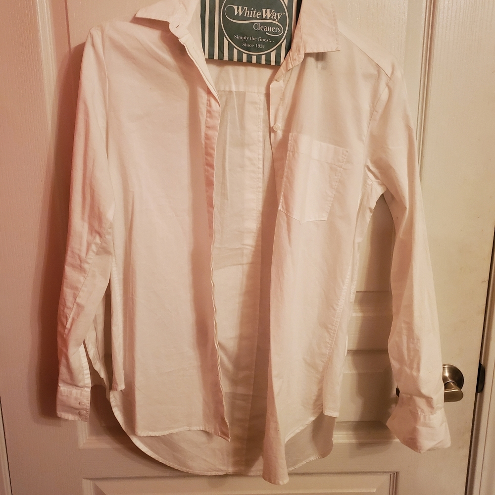 White Long sleeve Front pocket button down - H&M US Size 4